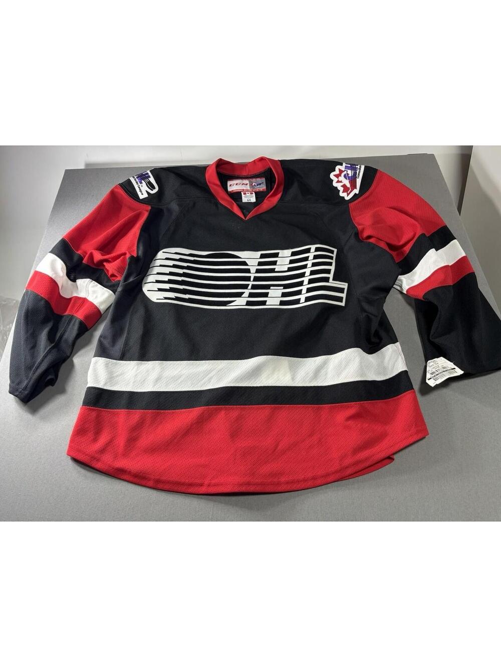 NWT Authentic Reebok OHL Red And Black Hockey Jersey Size 54